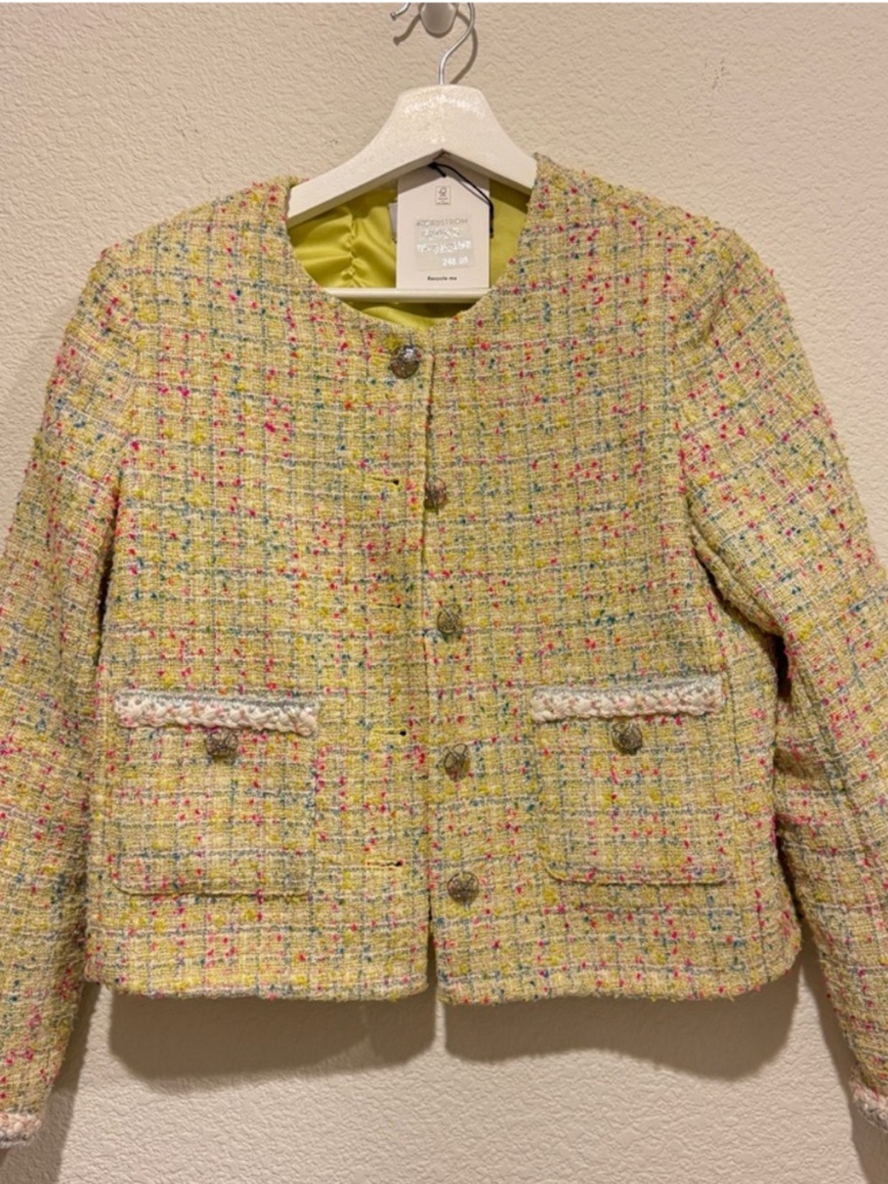 Chanel Style Tweed Jacket size 36 preowned none-brand